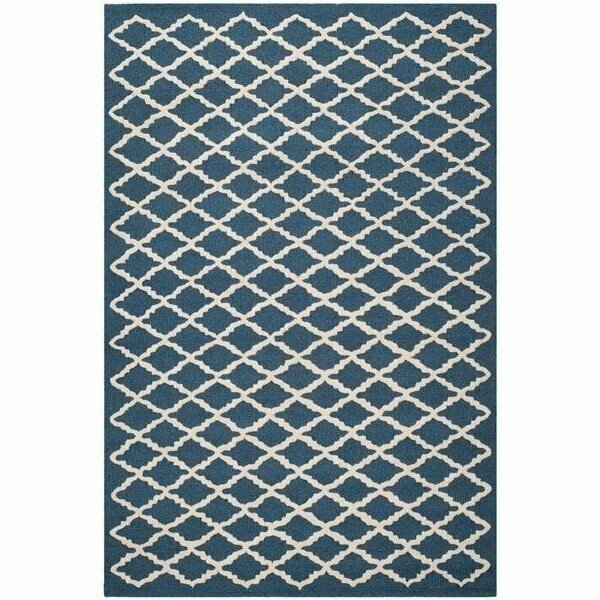 Cambridge Runner Hand Tufted Rug, Navy and Ivory - 2 ft.-6 in. x 8 ft., Safavieh, Mfr#: CAM137G-28